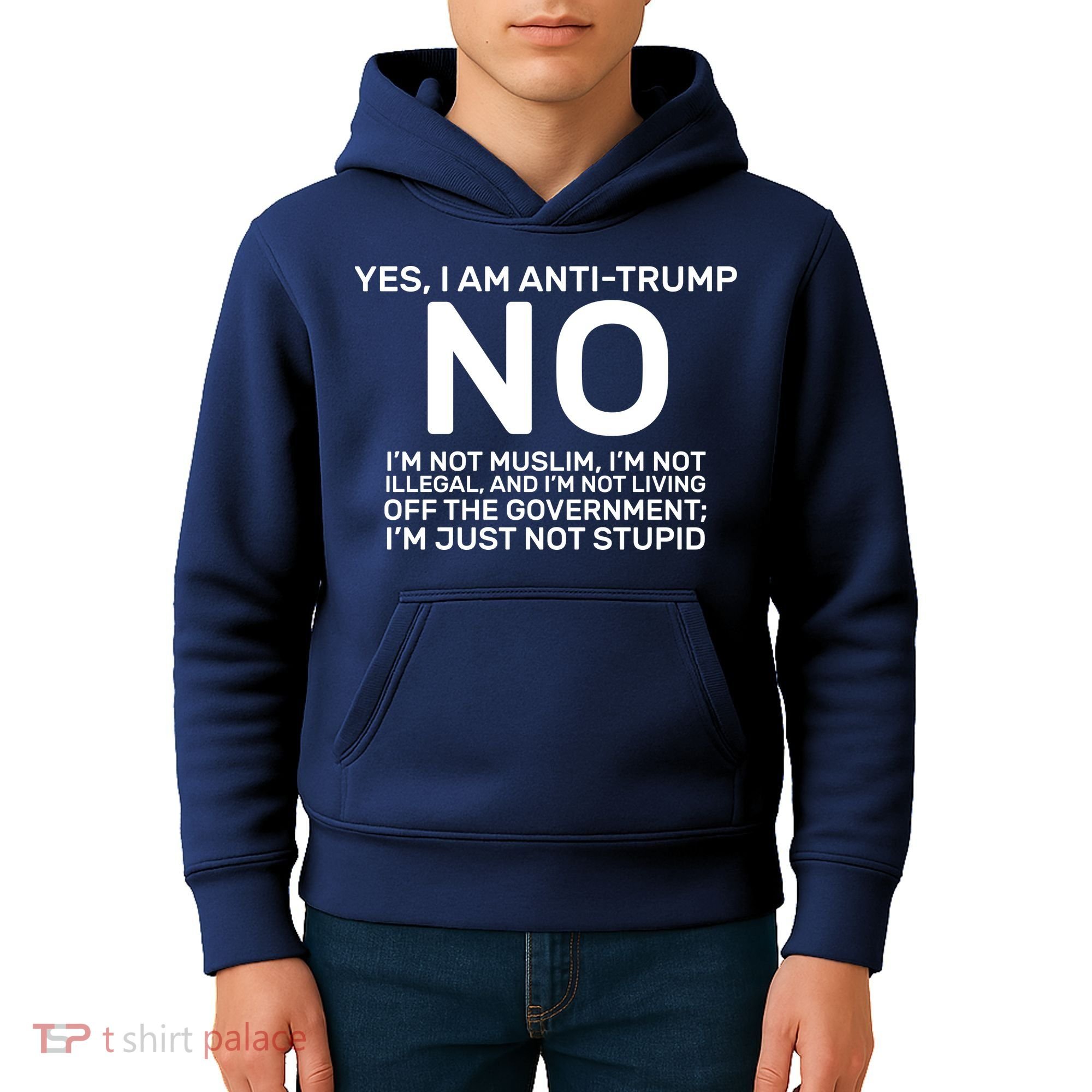 Yes I Am Anti Trump Kids Hoodie