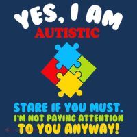 Yes, I Am Autistic Funny Autism Kids Sweatshirt thumb 2