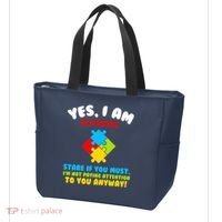 Yes, I Am Autistic Funny Autism Tote Bag thumb 3