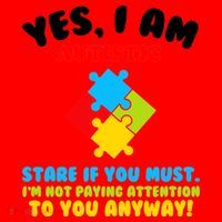 Yes, I Am Autistic Funny Autism Santa Hat thumb 1