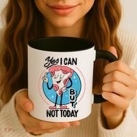Yes I Can But Not Today Pizza Coffee Mug thumb 3
