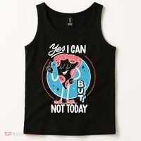 Yes I Can But Not Today Pizza Tank Top thumb 2