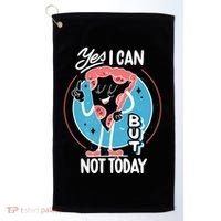 Yes I Can But Not Today Pizza Golf Towel thumb 0