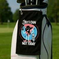 Yes I Can But Not Today Pizza Golf Towel thumb 2