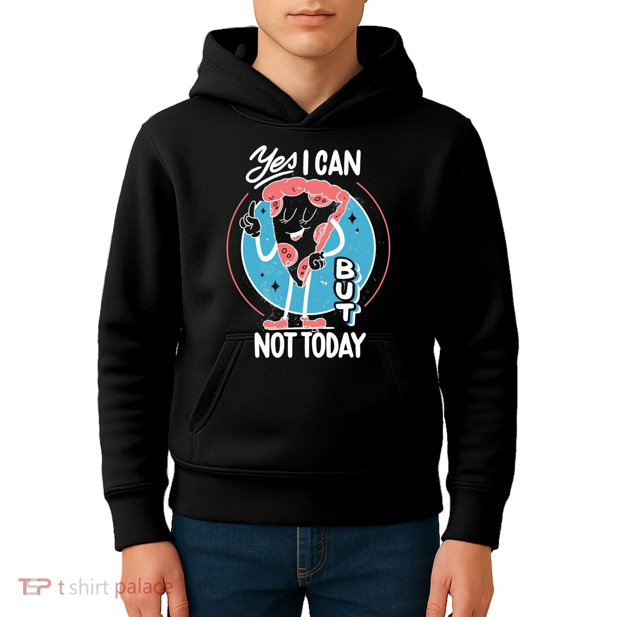 Yes I Can But Not Today Pizza Kids Hoodie