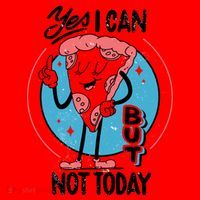 Yes I Can But Not Today Pizza Santa Hat thumb 1