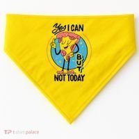 Yes I Can But Not Today Pizza USA-Made Doggie Bandana thumb 0