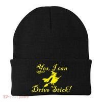 Yes I Can Drive Stick Funny Witch Beanie thumb 0