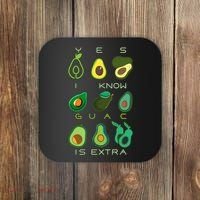Yes I Know Guac Is Extra Coaster thumb 0