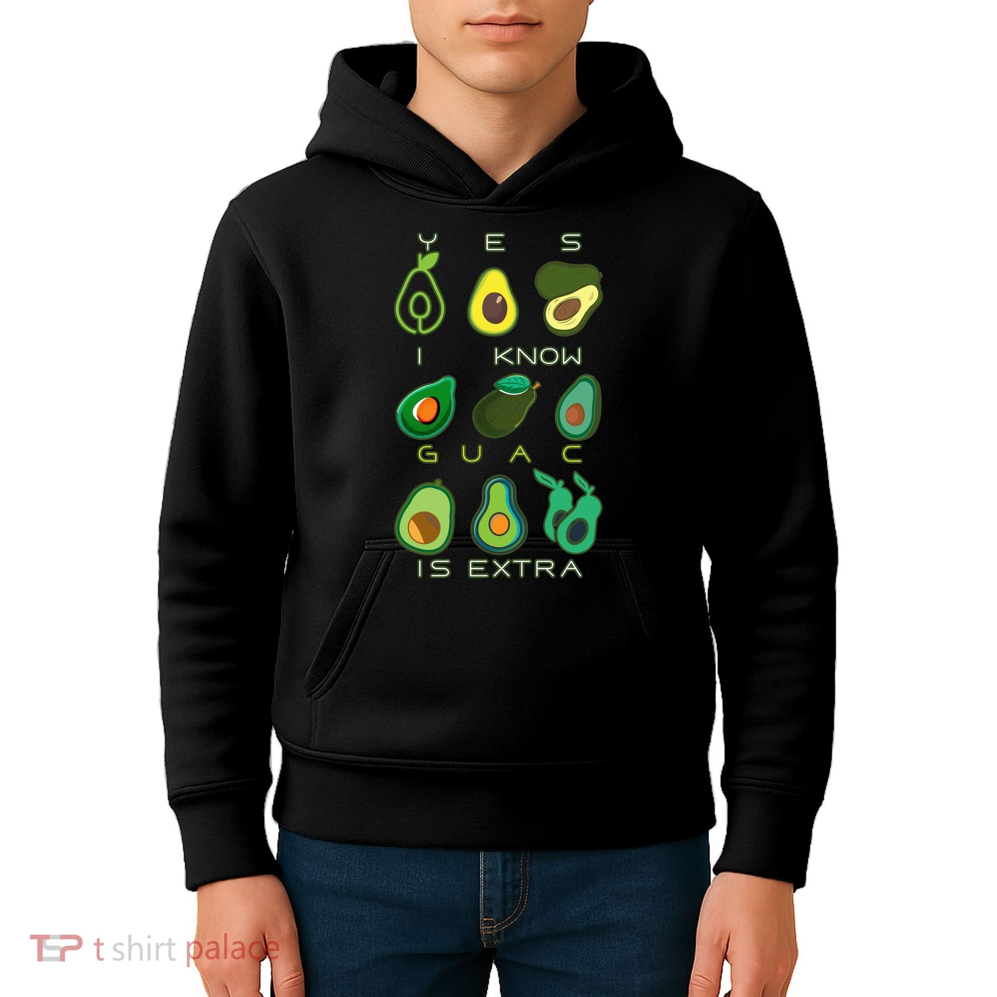Yes I Know Guac Is Extra Kids Hoodie