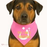 Yes I'm A Nasarani (Christian) Arabic Letter N USA-Made Doggie Bandana thumb 1