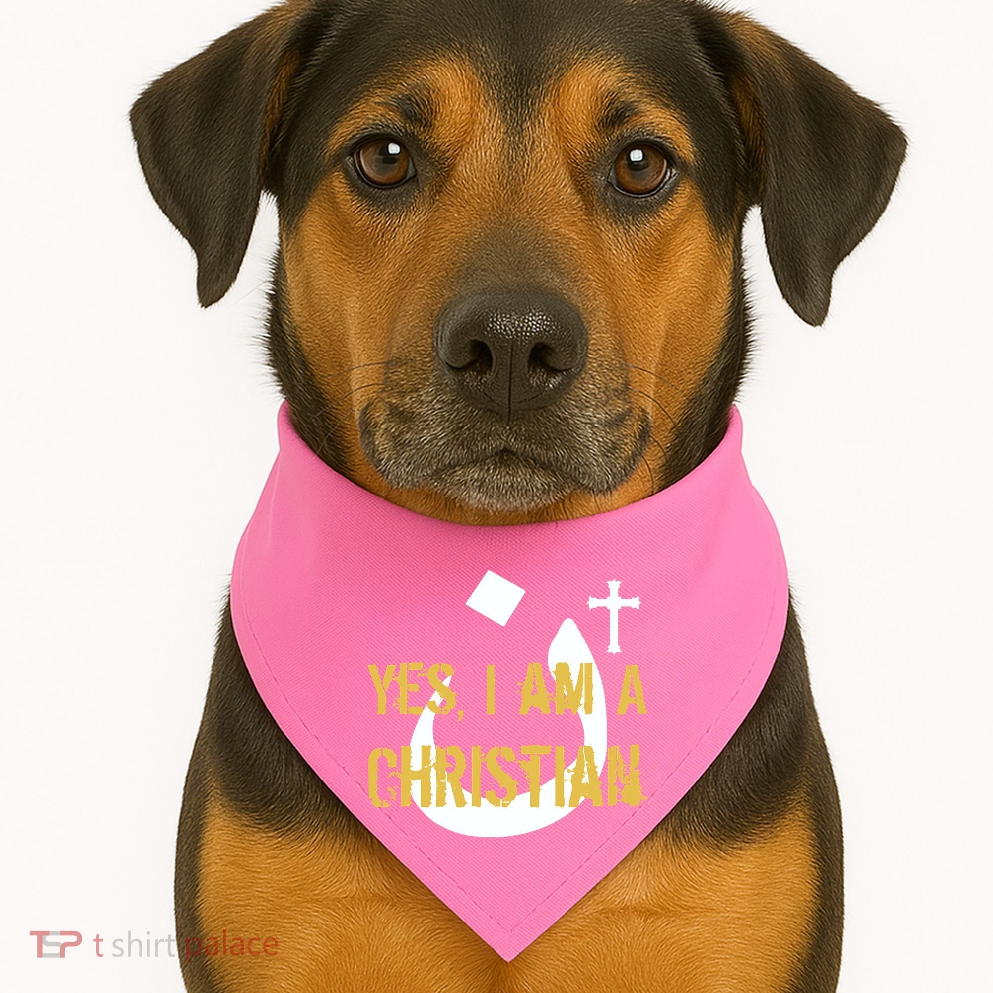 Yes I'm A Nasarani (Christian) Arabic Letter N USA-Made Doggie Bandana