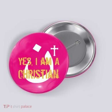 Yes I'm A Nasarani (Christian) Arabic Letter N Button