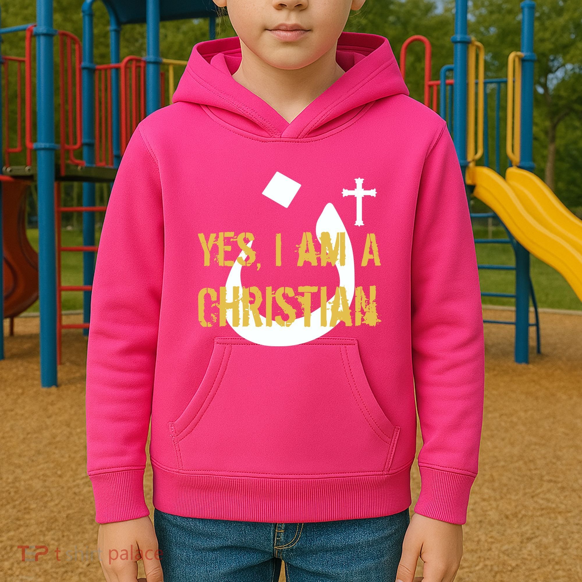 Yes I'm A Nasarani (Christian) Arabic Letter N Kids Hoodie