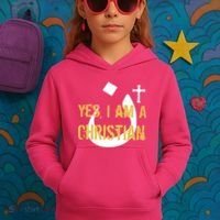 Yes I'm A Nasarani (Christian) Arabic Letter N Kids Hoodie thumb 3