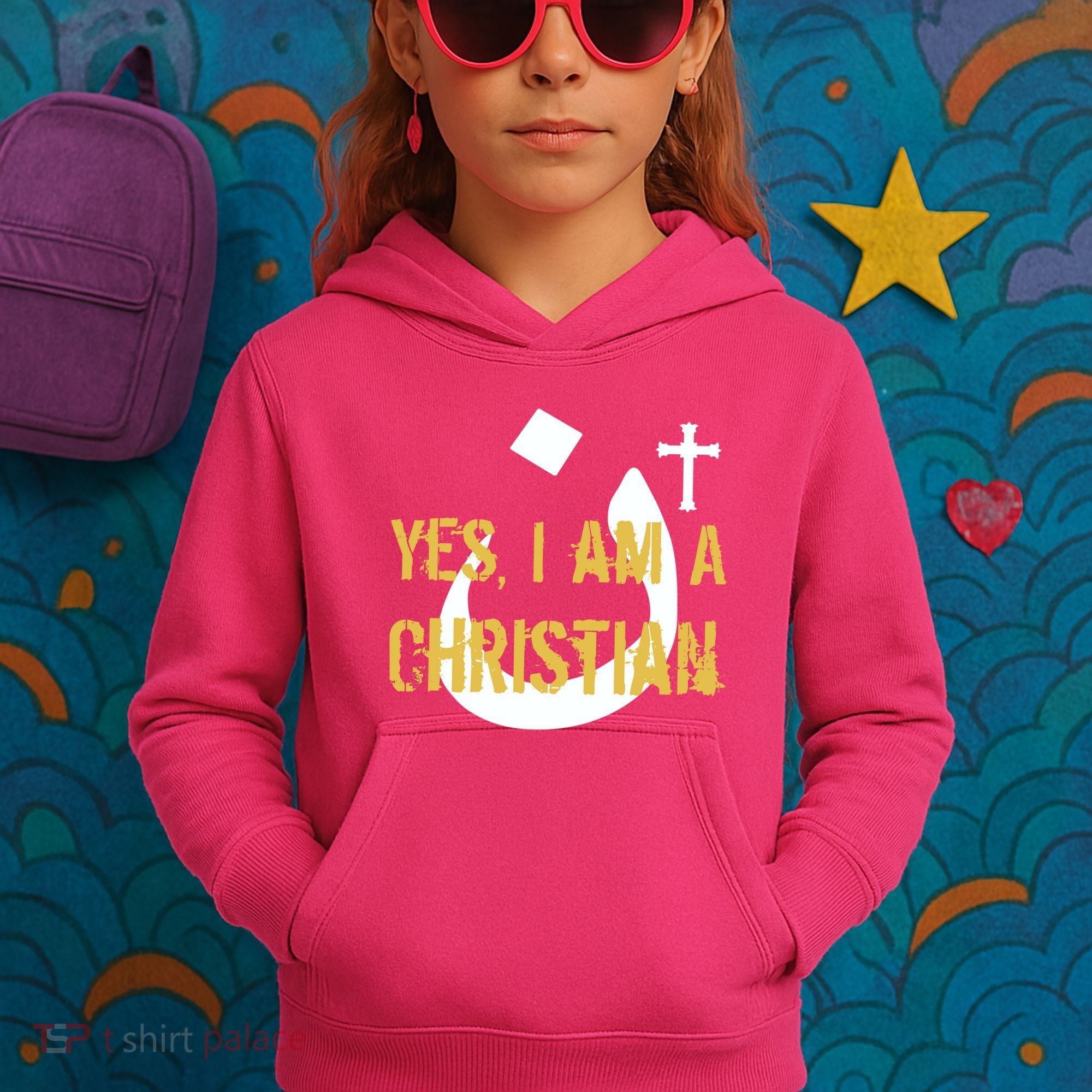 Yes I'm A Nasarani (Christian) Arabic Letter N Kids Hoodie