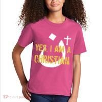 Yes I'm A Nasarani (Christian) Arabic Letter N Kids T-Shirt thumb 2