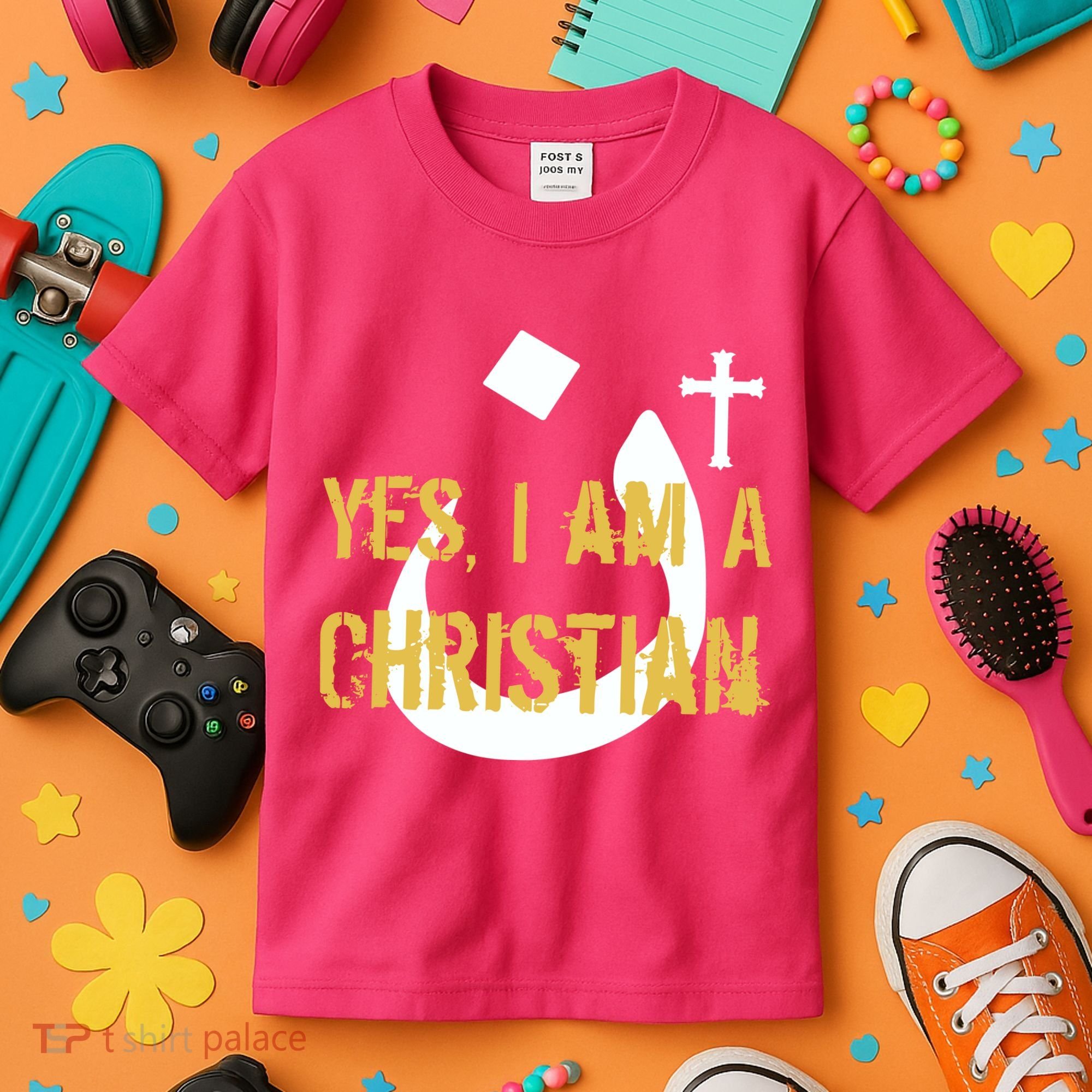 Yes I'm A Nasarani (Christian) Arabic Letter N Kids T-Shirt
