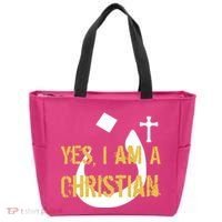 Yes I'm A Nasarani (Christian) Arabic Letter N Tote Bag thumb 0