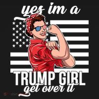 Yes I'm A Trump Girl Get Over It Women's Tank Top thumb 5