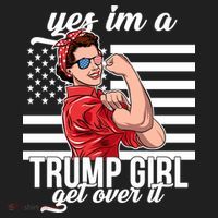 Yes I'm A Trump Girl Get Over It Golf Towel thumb 3