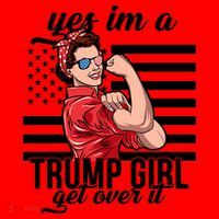 Yes I'm A Trump Girl Get Over It Santa Hat thumb 1