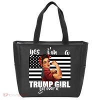 Yes I'm A Trump Girl Get Over It Funny Election Tote Bag thumb 0
