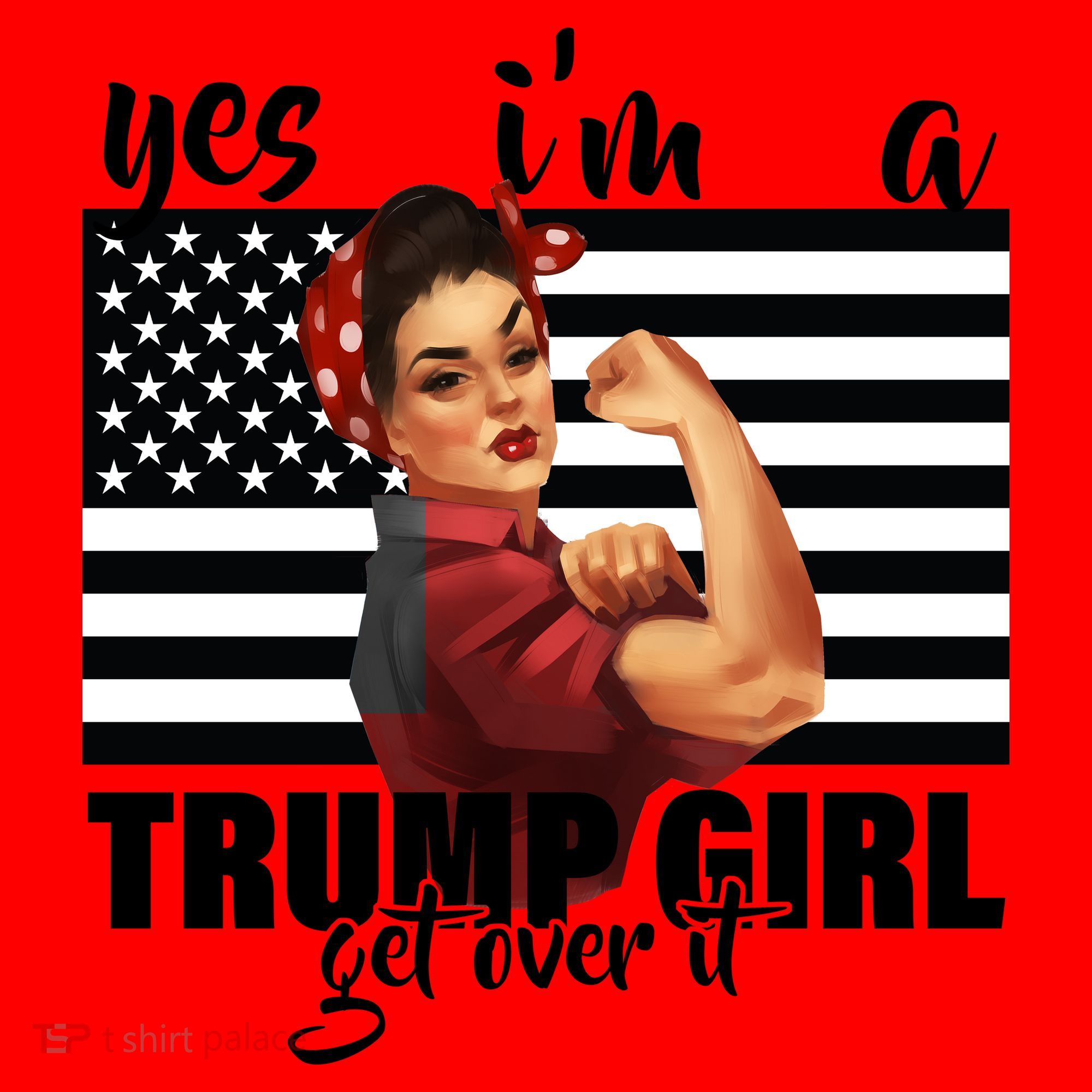 Yes I'm A Trump Girl Get Over It Funny Election Santa Hat