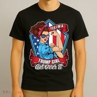 Yes I'm A Trump Girl Get Over It Pro Republican T-Shirt thumb 3