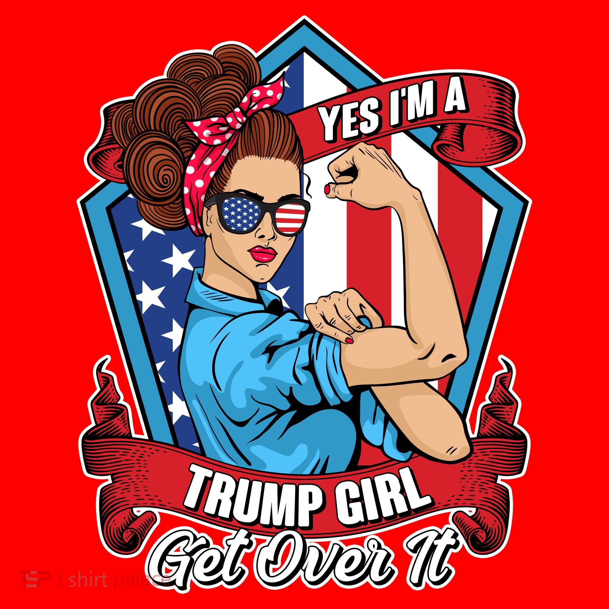 Yes I'm A Trump Girl Get Over It Pro Republican Santa Hat