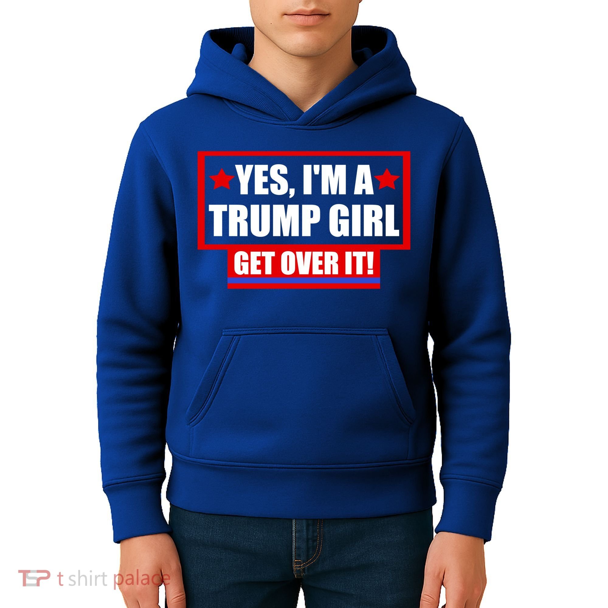 Yes I'm a Trump Girl Get Over It Republican Kids Hoodie
