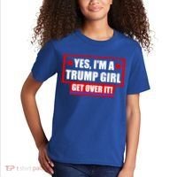 Yes I'm a Trump Girl Get Over It Republican Kids T-Shirt thumb 2