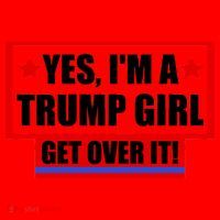 Yes I'm a Trump Girl Get Over It Republican Santa Hat thumb 1