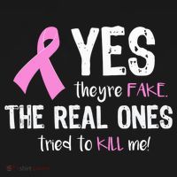 Yes They're Fake Funny Breast Cancer Mousepad thumb 1