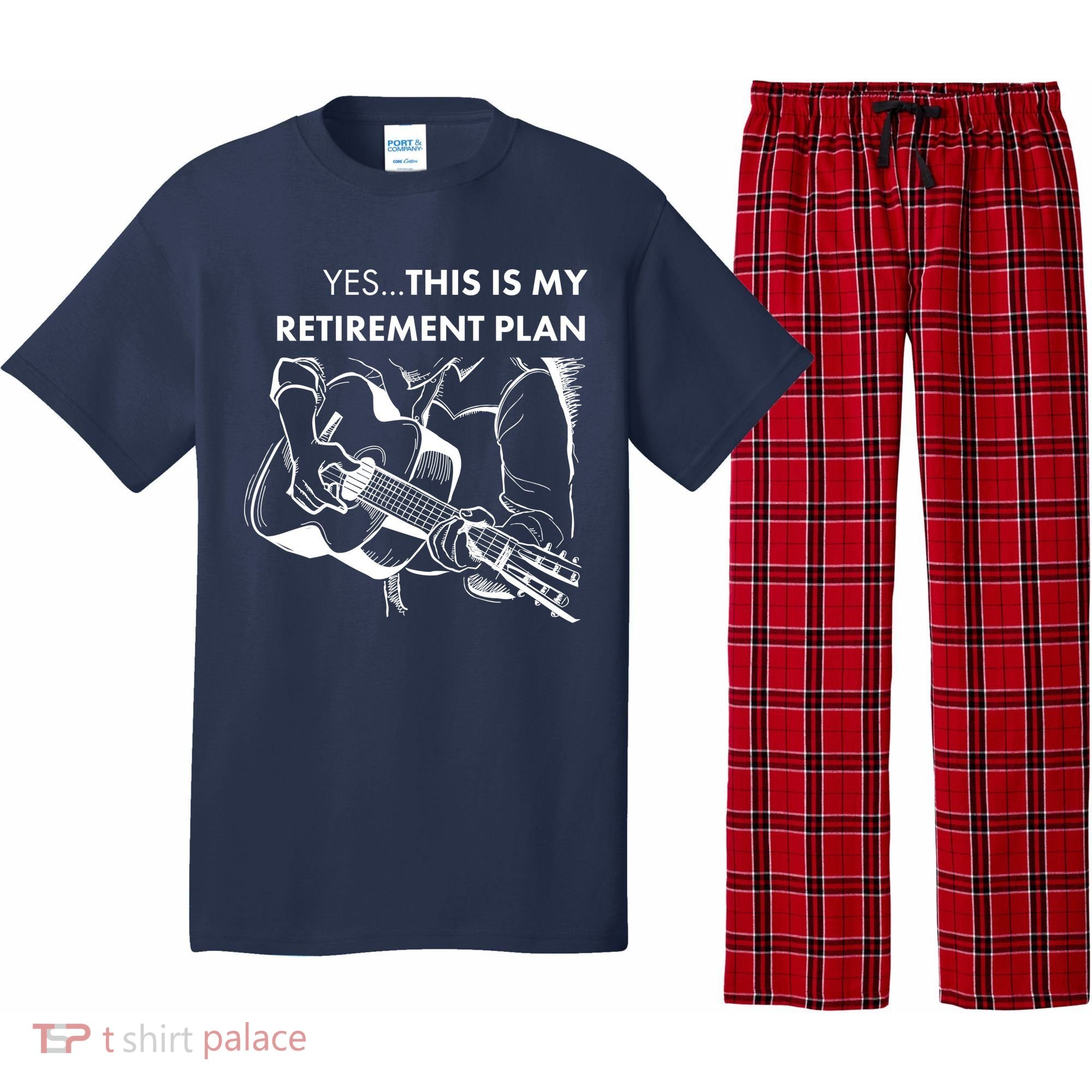 Yes This Is My Retirement Plan Guitar Pajama Set