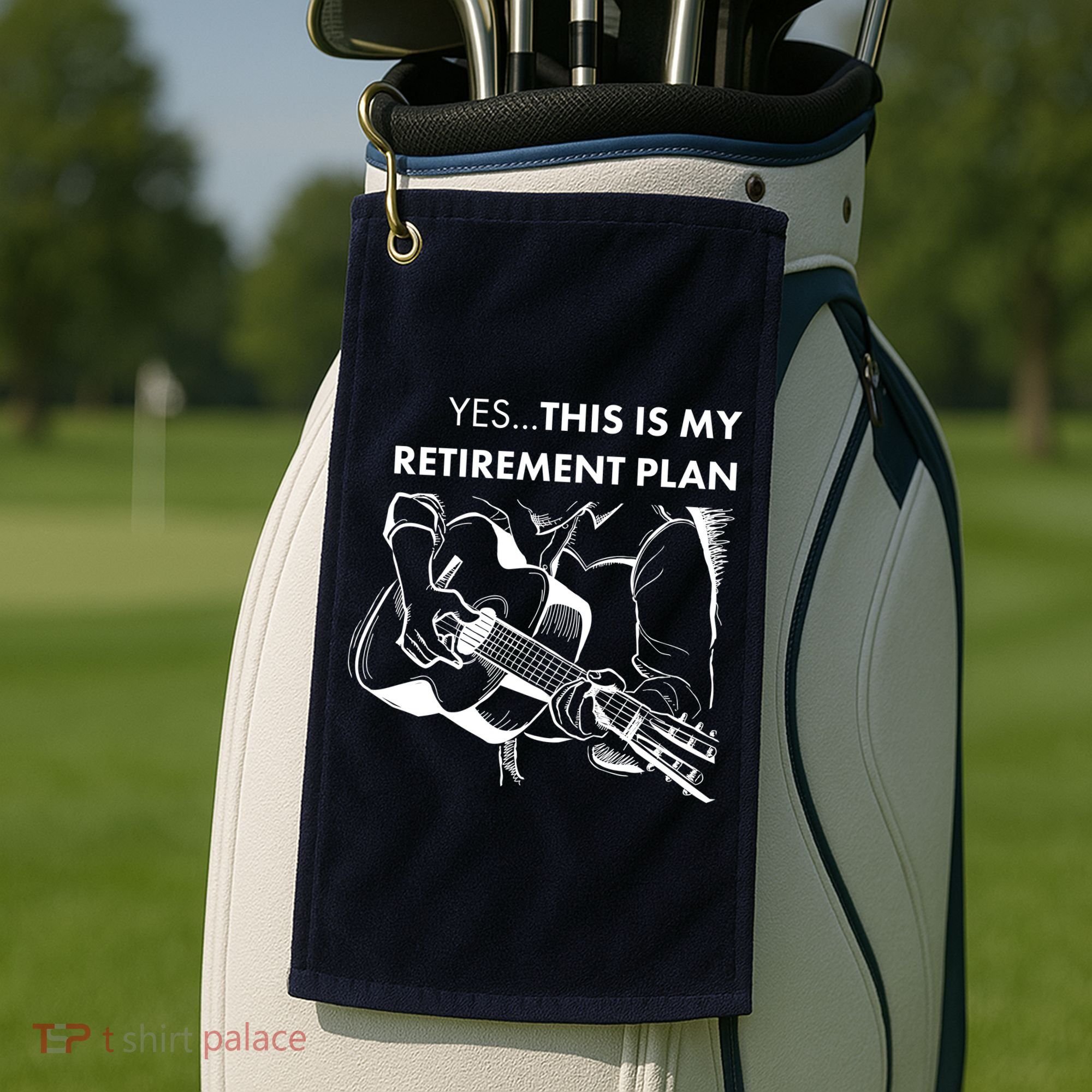 Yes This Is My Retirement Plan Guitar Golf Towel