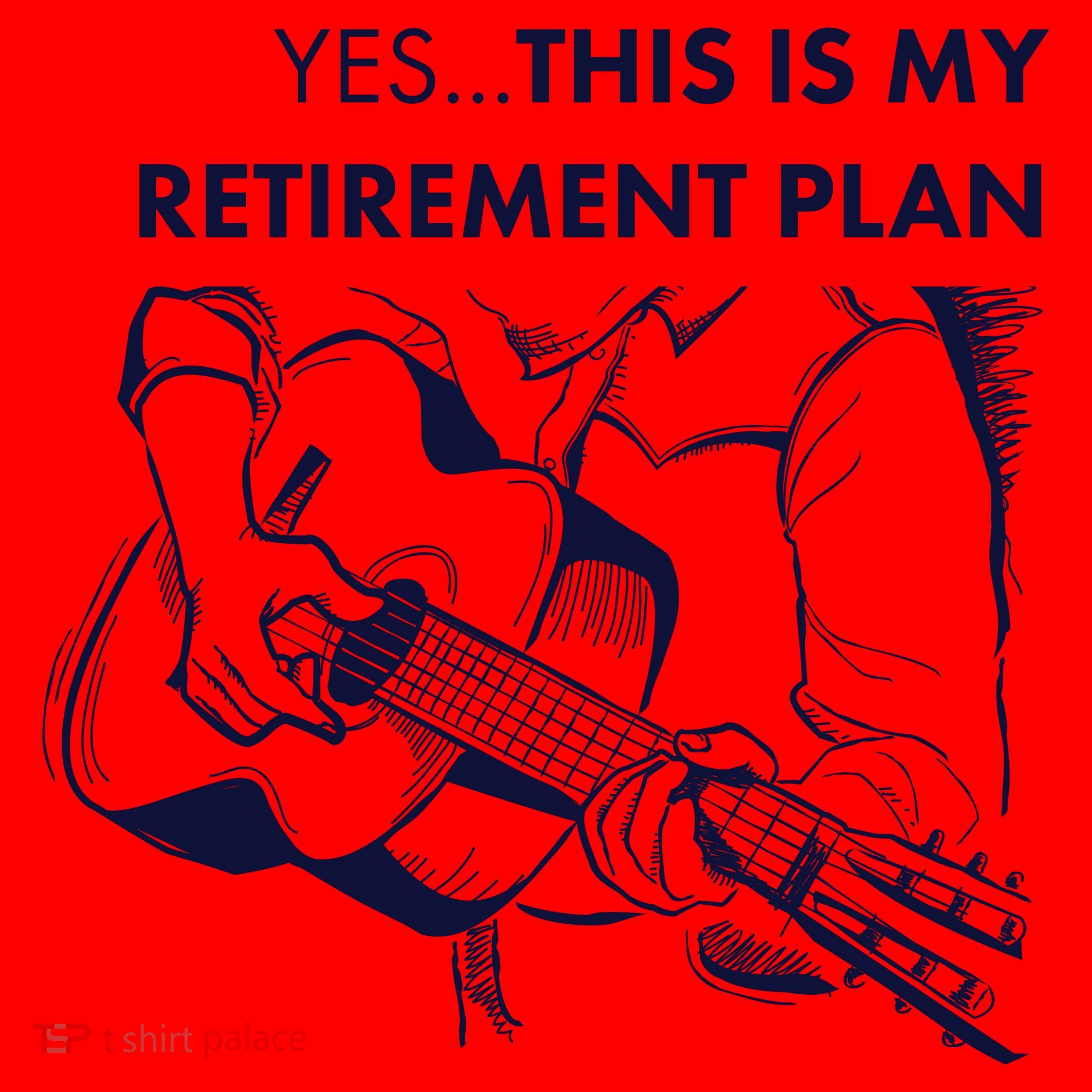 Yes This Is My Retirement Plan Guitar Santa Hat