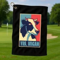 Yes Vegan Cow Golf Towel thumb 1