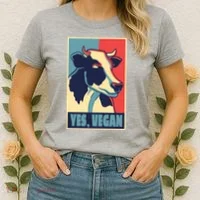 Yes Vegan Cow Women's T-Shirt thumb 2