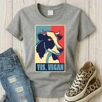 Yes Vegan Cow Women's T-Shirt thumb 3