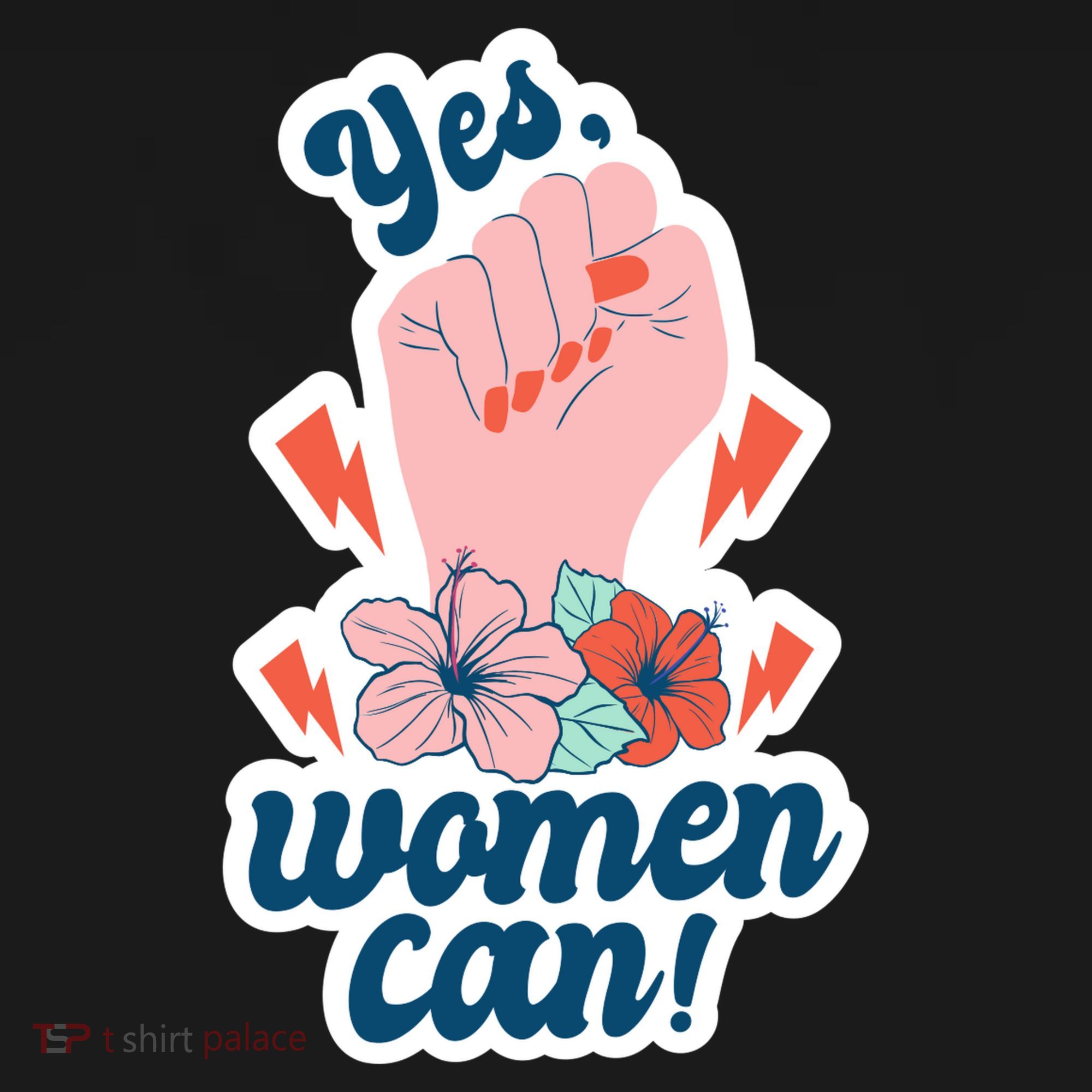 Yes Women Can Floral Women's Hoodie
