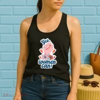 Yes Women Can Floral Women's Tank Top thumb 2