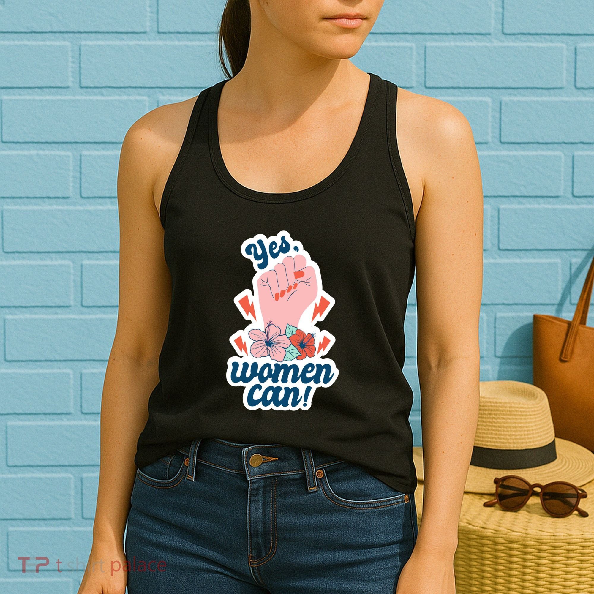 Yes Women Can Floral Women's Tank Top
