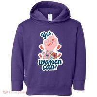 Yes Women Can Floral Toddler Hoodie thumb 0