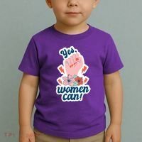 Yes Women Can Floral Toddler T-Shirt thumb 2