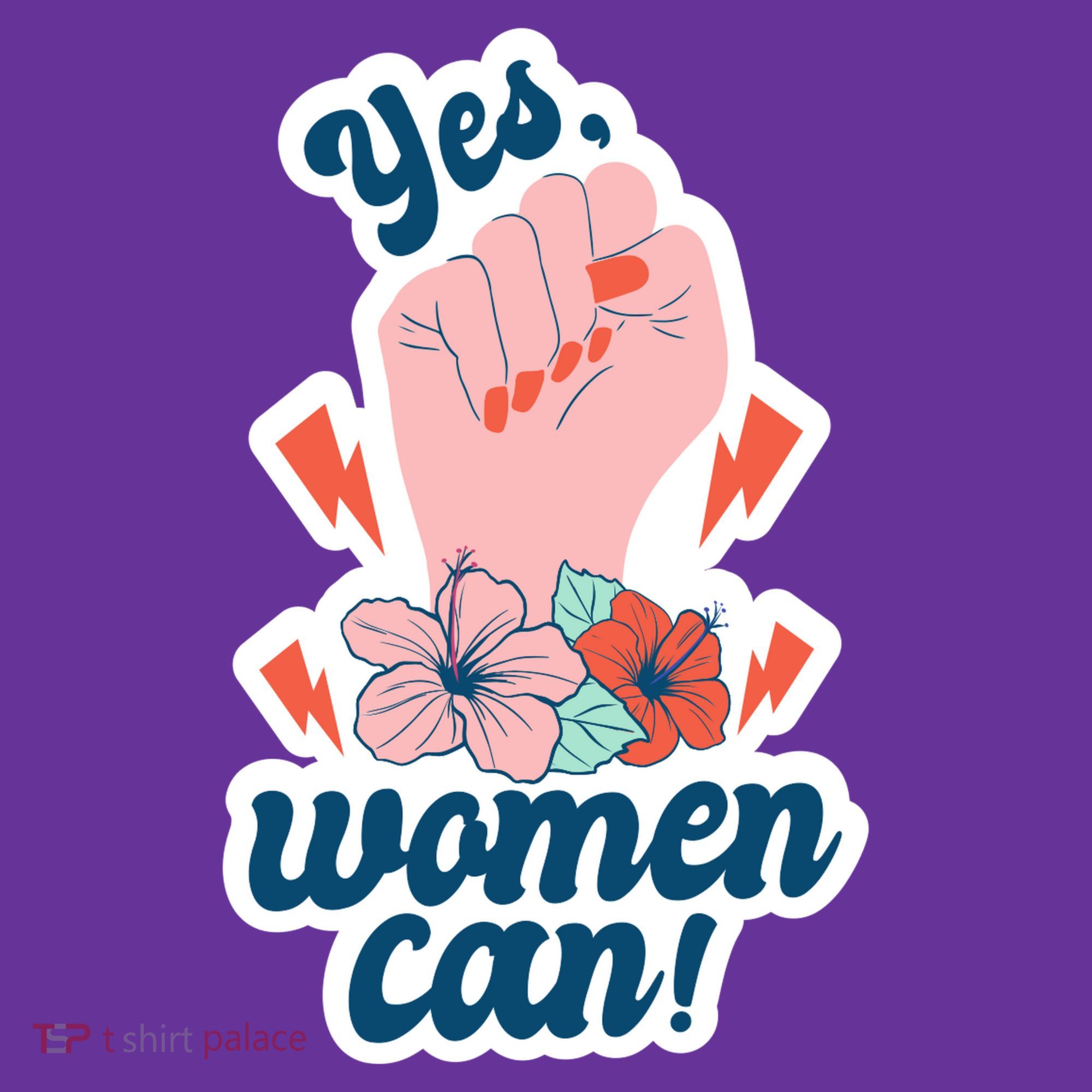 Yes Women Can Floral Toddler T-Shirt