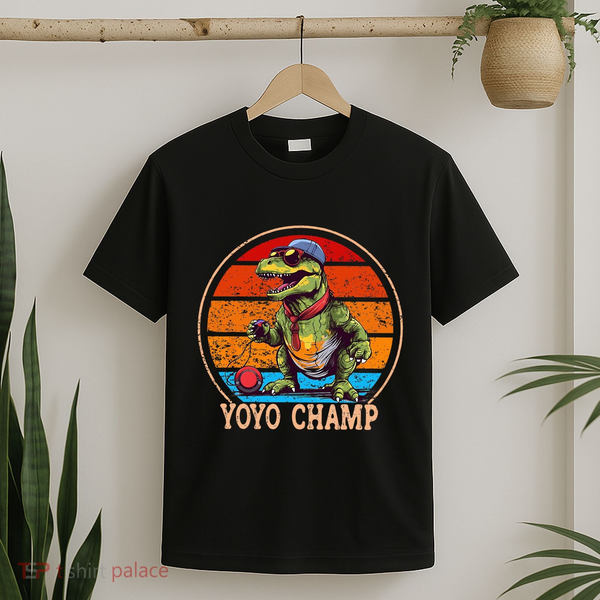 YoYo For Adults And Kids Retro Sunset Trex YoYo T-Shirt