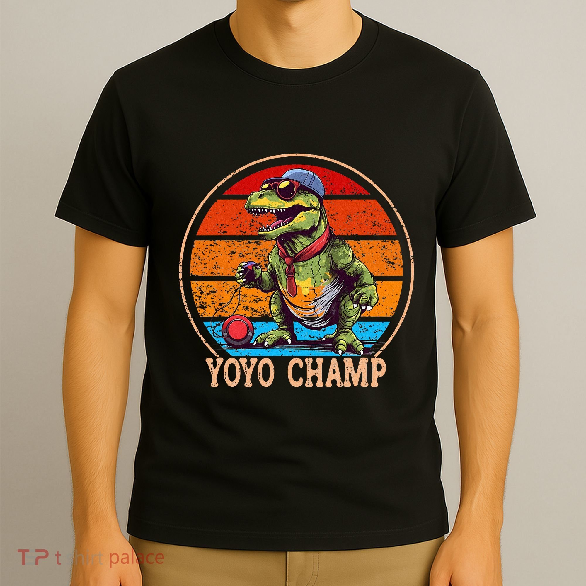 YoYo For Adults And Kids Retro Sunset Trex YoYo T-Shirt