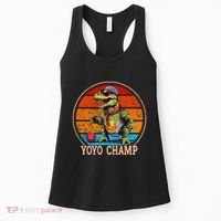 YoYo For Adults And Kids Retro Sunset Trex YoYo Women's Tank Top thumb 0