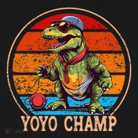 YoYo For Adults And Kids Retro Sunset Trex YoYo Women's Tank Top thumb 5